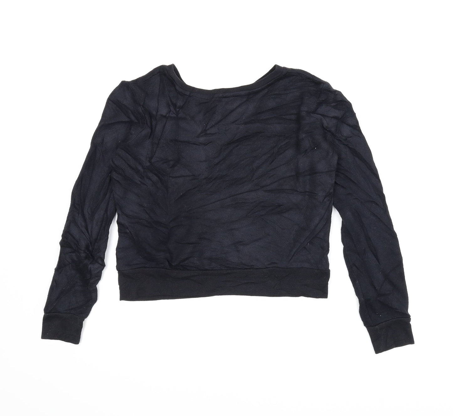 M&Co Girls Black   Pullover Sweatshirt Size 9-10 Years