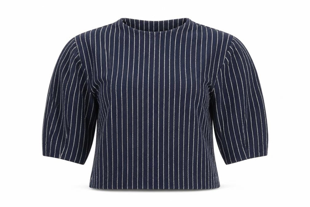 Next Womens Blue Striped  Basic Blouse Size 6