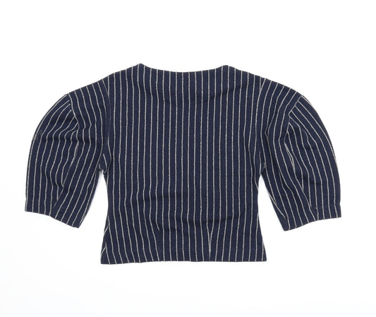 NEXT Womens Blue Striped  Basic Blouse Size 6