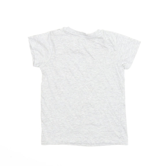 Matalan Boys Grey   Basic T-Shirt Size 5-6 Years