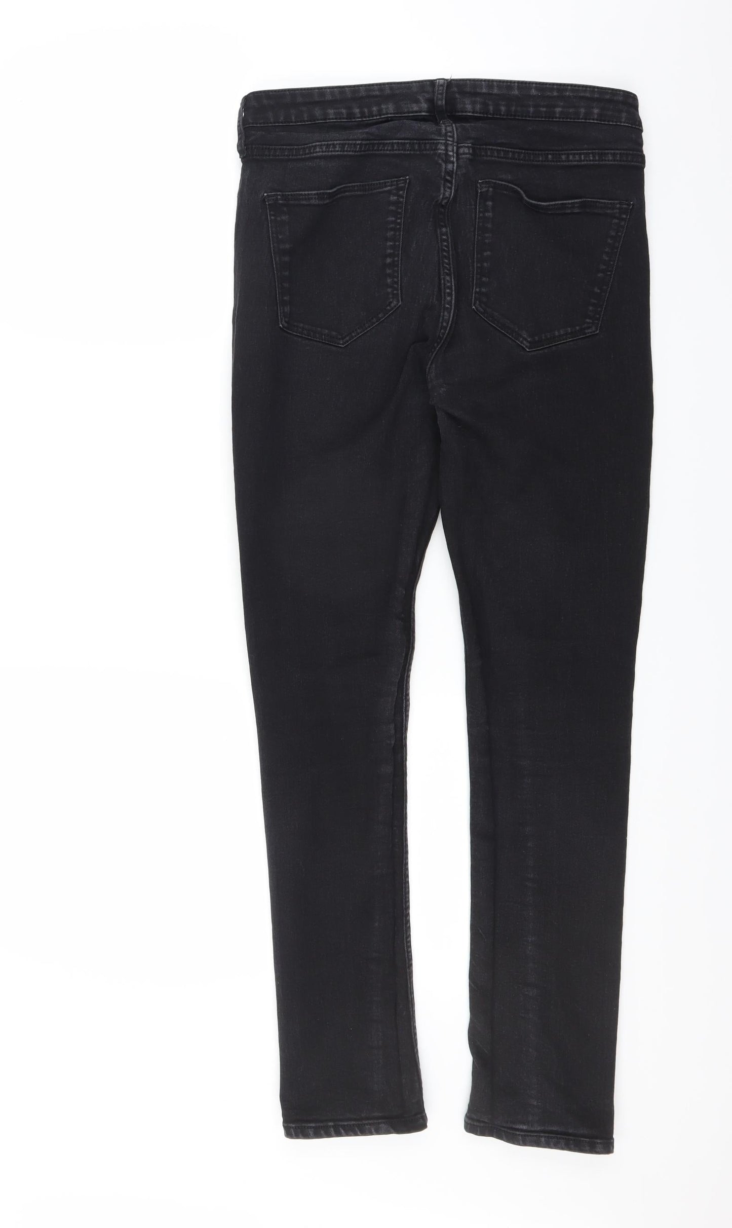 H&M Womens Black  Denim Skinny Jeans Size 31 in L28 in - Ankle Grazer