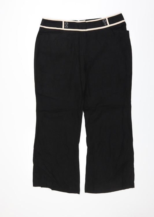 South Womens Black   Trousers  Size 36 in L27 in