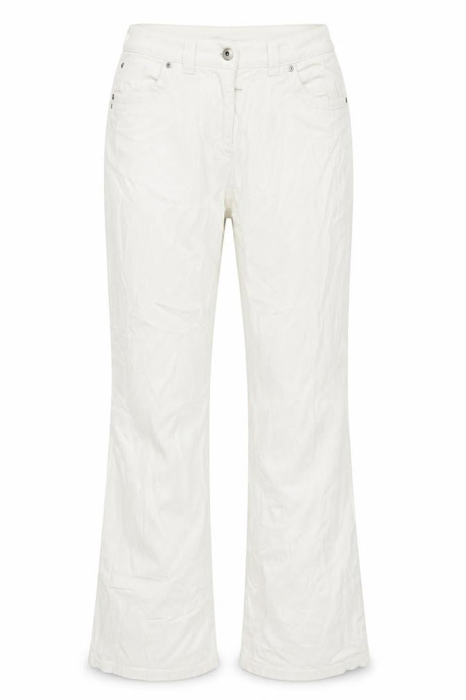 Front view of HEINE women’s silver straight jeans, size UK 28, 30-inch leg