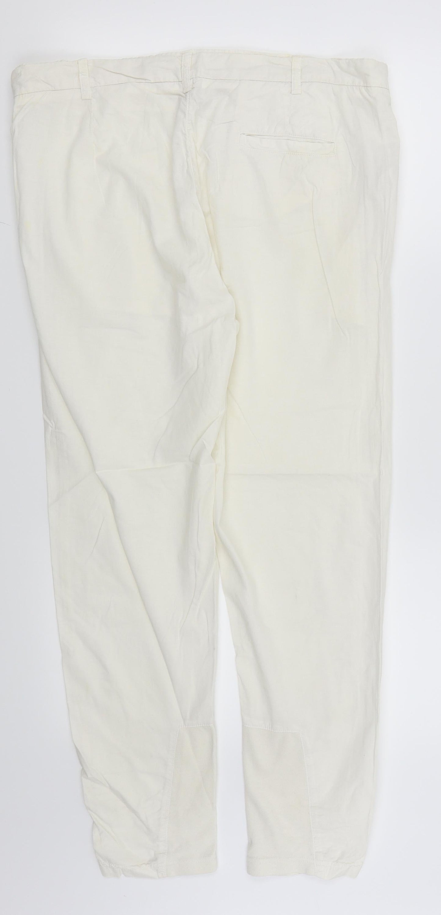 Stile Benetton Womens White   Trousers  Size 12 L26 in