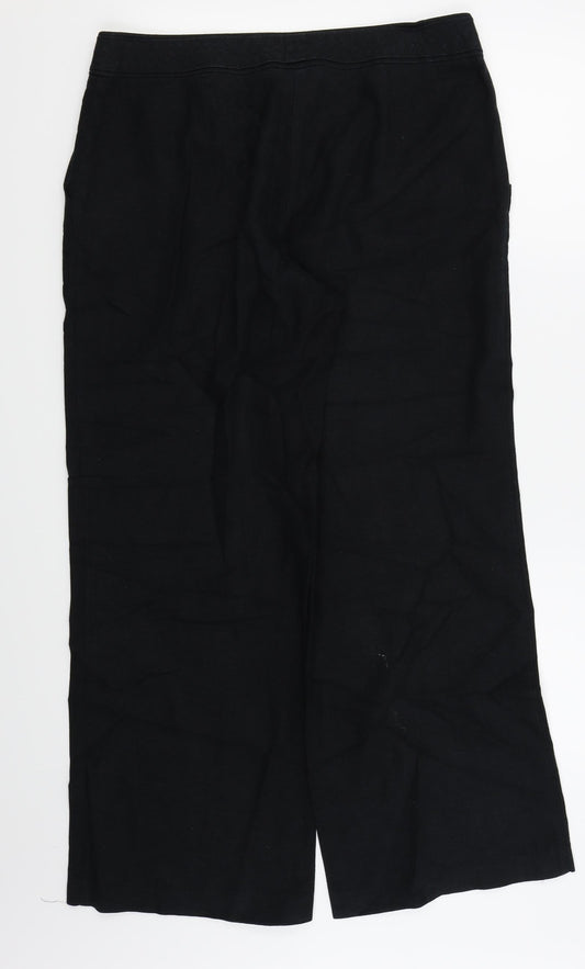M&S Womens Black   Trousers  Size 14 L27 in
