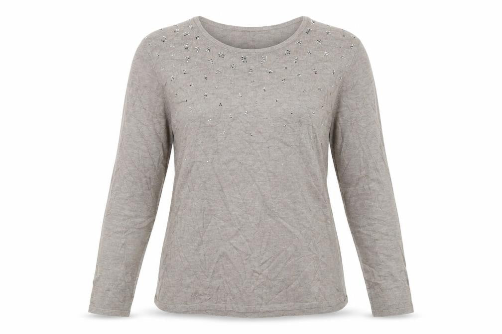 Front view of Canda women’s beige jumper, size M