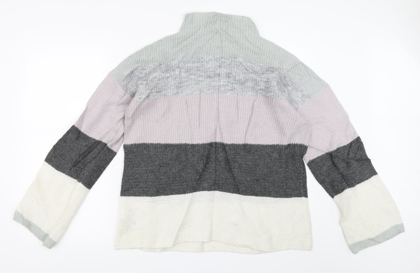NEXT Womens Grey Striped  Pullover Jumper Size 10