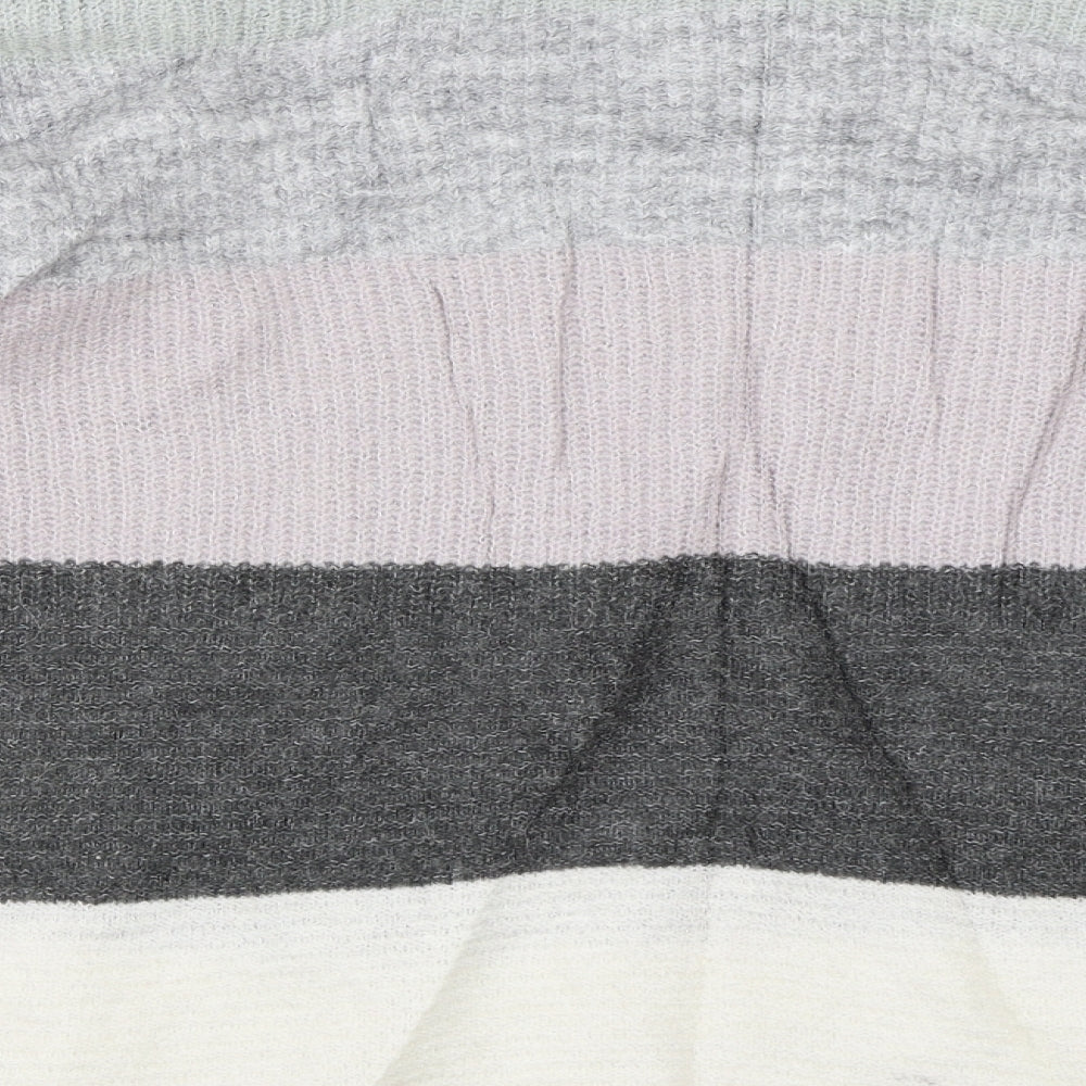 NEXT Womens Grey Striped  Pullover Jumper Size 10