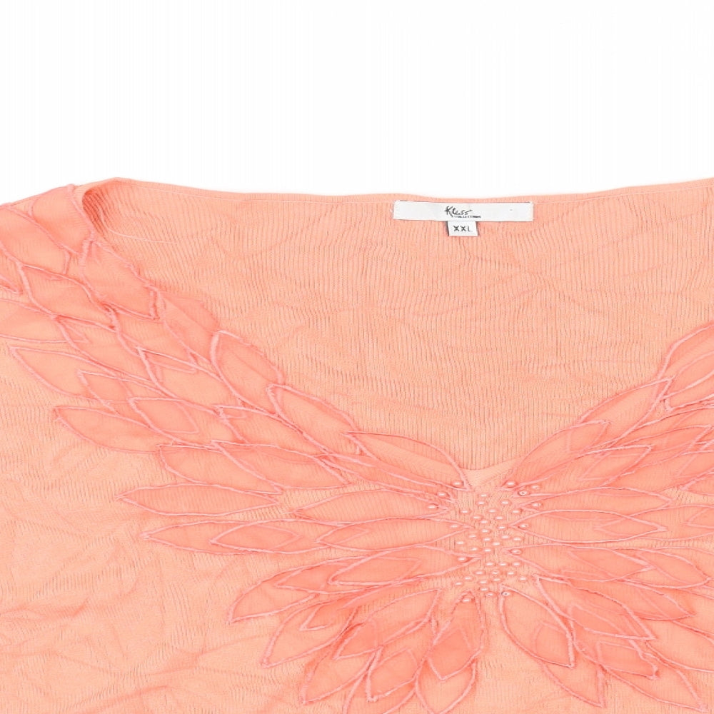Kliss Womens Orange   Pullover Jumper Size 2XL
