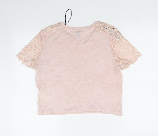 Divided Womens Pink   Basic T-Shirt Size M