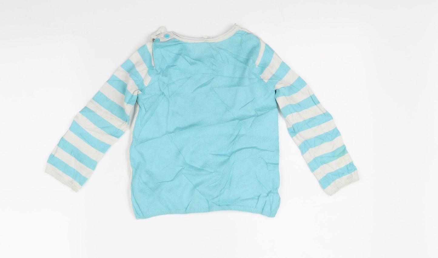 H&M Girls White Spotted  Pullover Jumper Size 2 Years