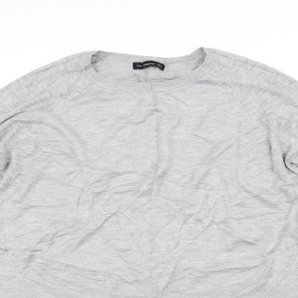 Zara Knit Womens Grey   Pullover Jumper Size S