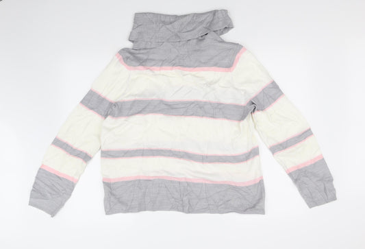 M&S Collection Womens Yellow Striped  Pullover Jumper Size 16