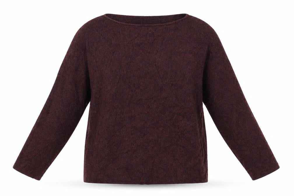 Front view of H&M women’s purple jumper, size M