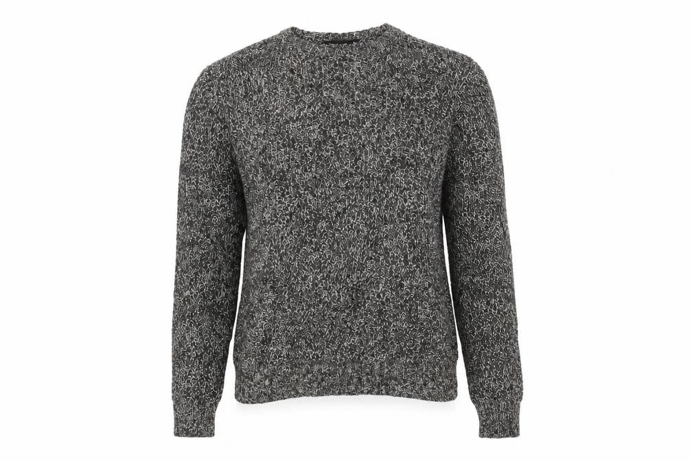 Front view of Cedarwood State women’s grey henley jumper, size M