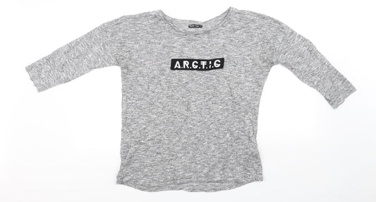 cropp Womens Grey Houndstooth  Basic T-Shirt Size M