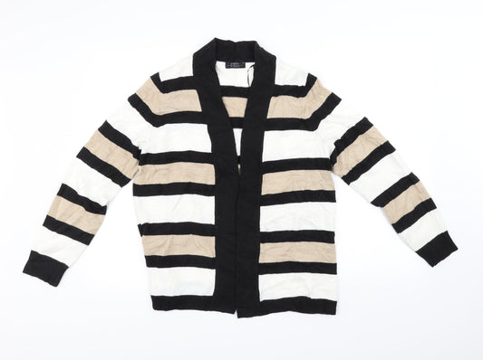 Papaya Womens Black Striped  Pullover Jumper Size 16