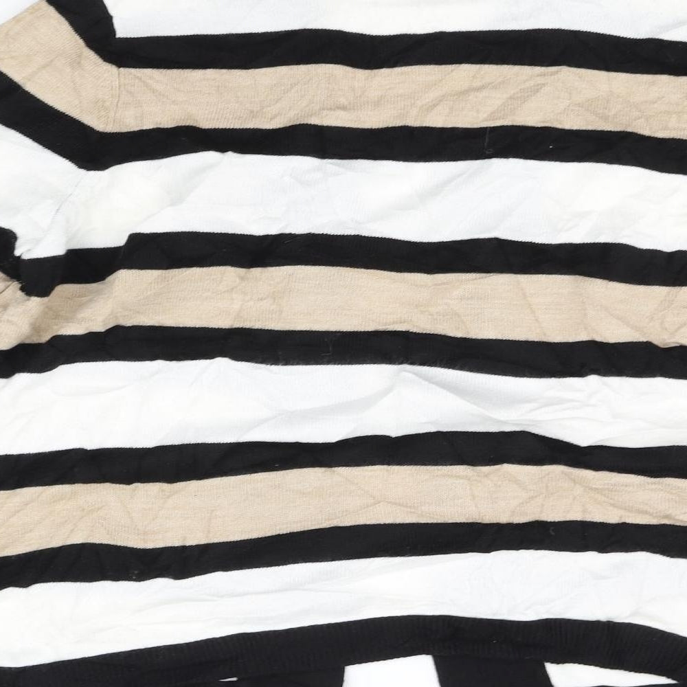 Papaya Womens Black Striped  Pullover Jumper Size 16