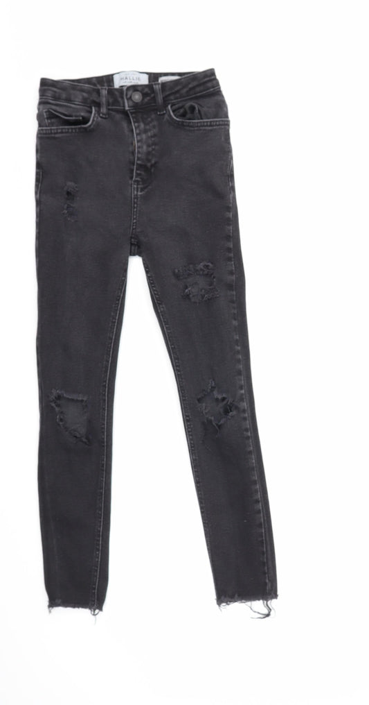 New Look Womens Black  Denim Skinny Jeans Size 8 L25 in
