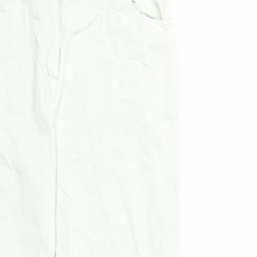 Camaïeu Womens Green   Cropped Trousers Size 16 L26 in