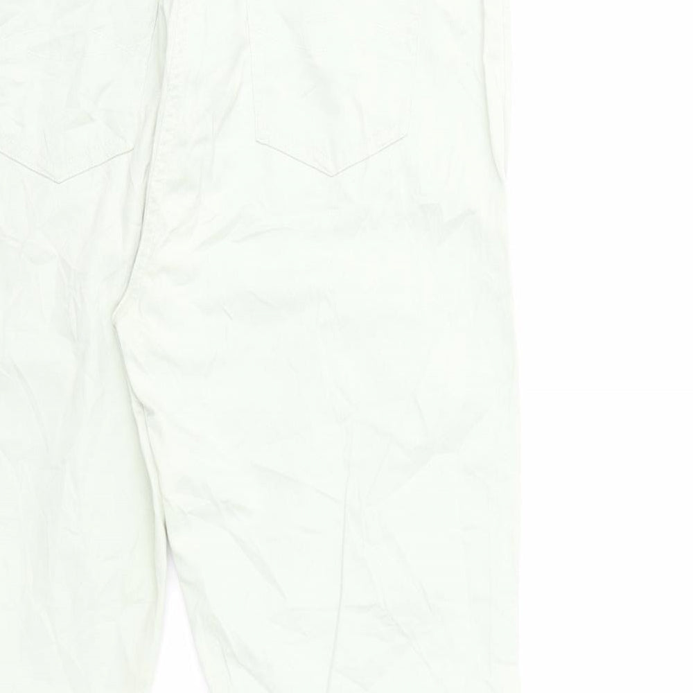 Camaïeu Womens Green   Cropped Trousers Size 16 L26 in