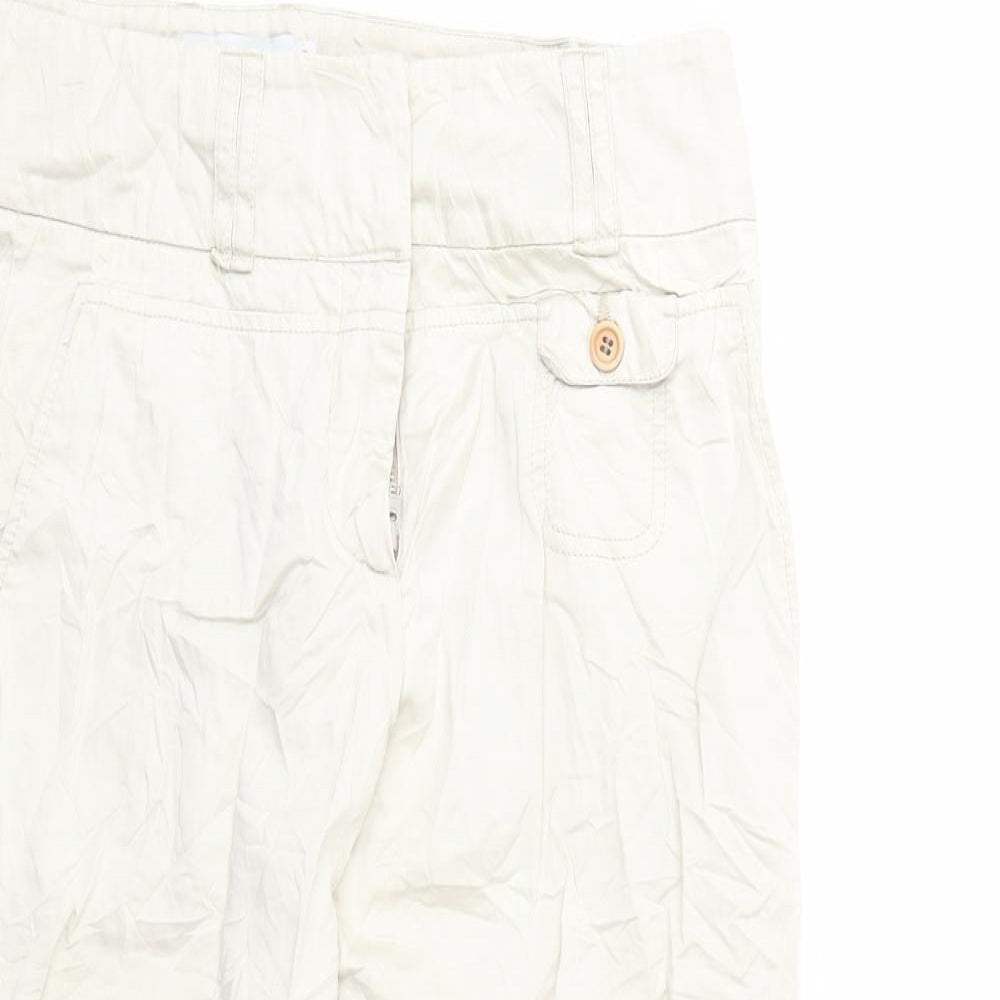 Turnover Womens Beige   Cropped Trousers Size 10 L20 in