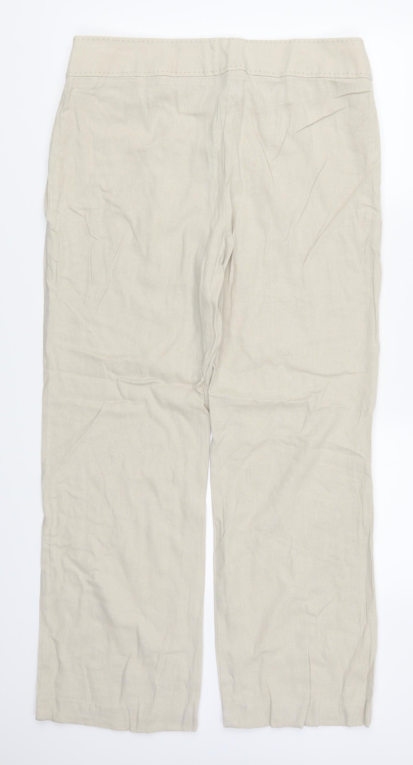 Marks and Spencer Womens Beige   Trousers  Size 34 in L28 in