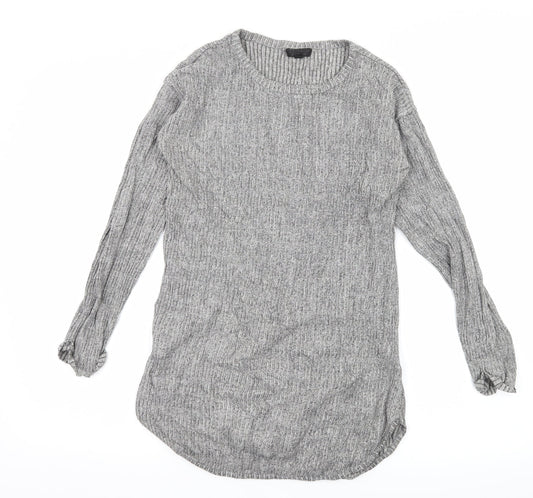 Topshp Womens Grey  Jersey Basic T-Shirt Size 8