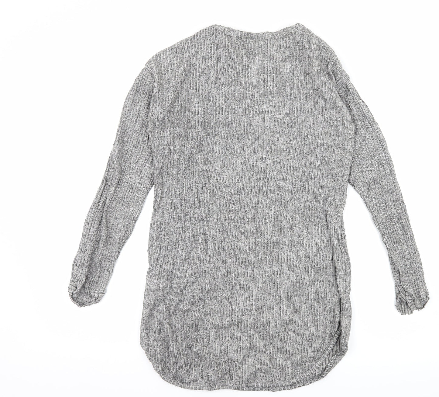 Topshp Womens Grey  Jersey Basic T-Shirt Size 8