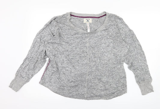 Night Owl Womens Grey  Knit Pullover Jumper Size L