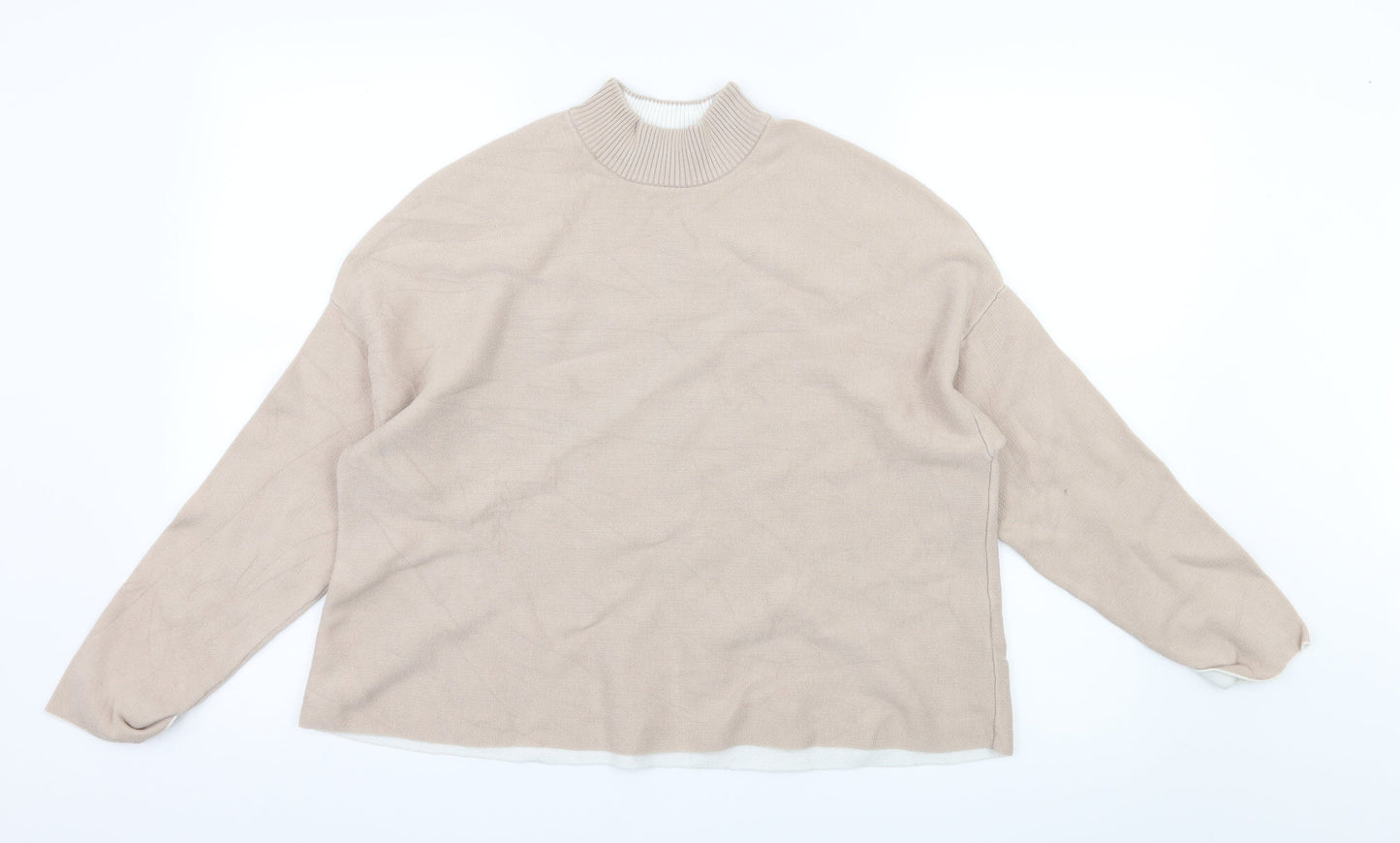 New Look Womens Beige  Knit Pullover Jumper Size 10