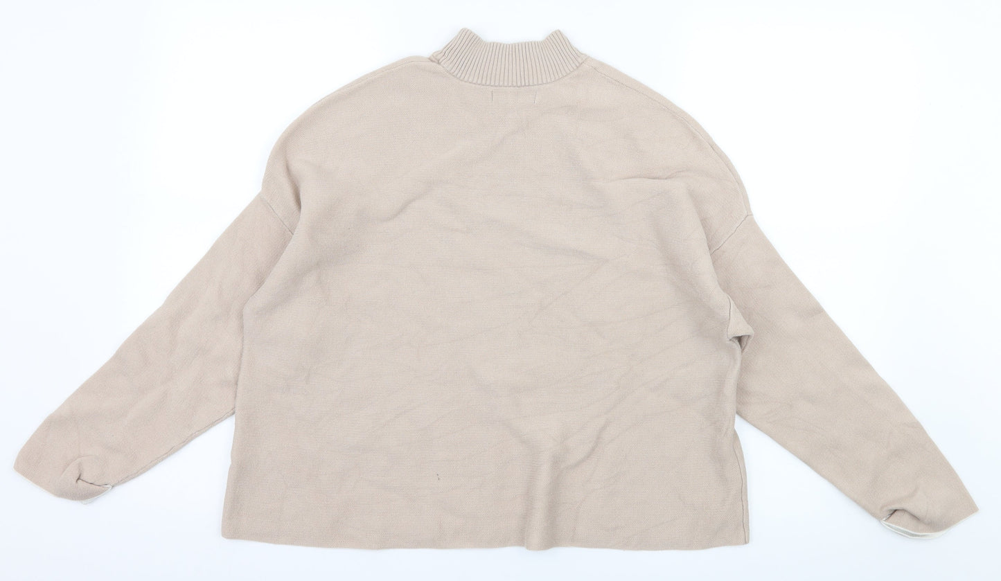 New Look Womens Beige  Knit Pullover Jumper Size 10