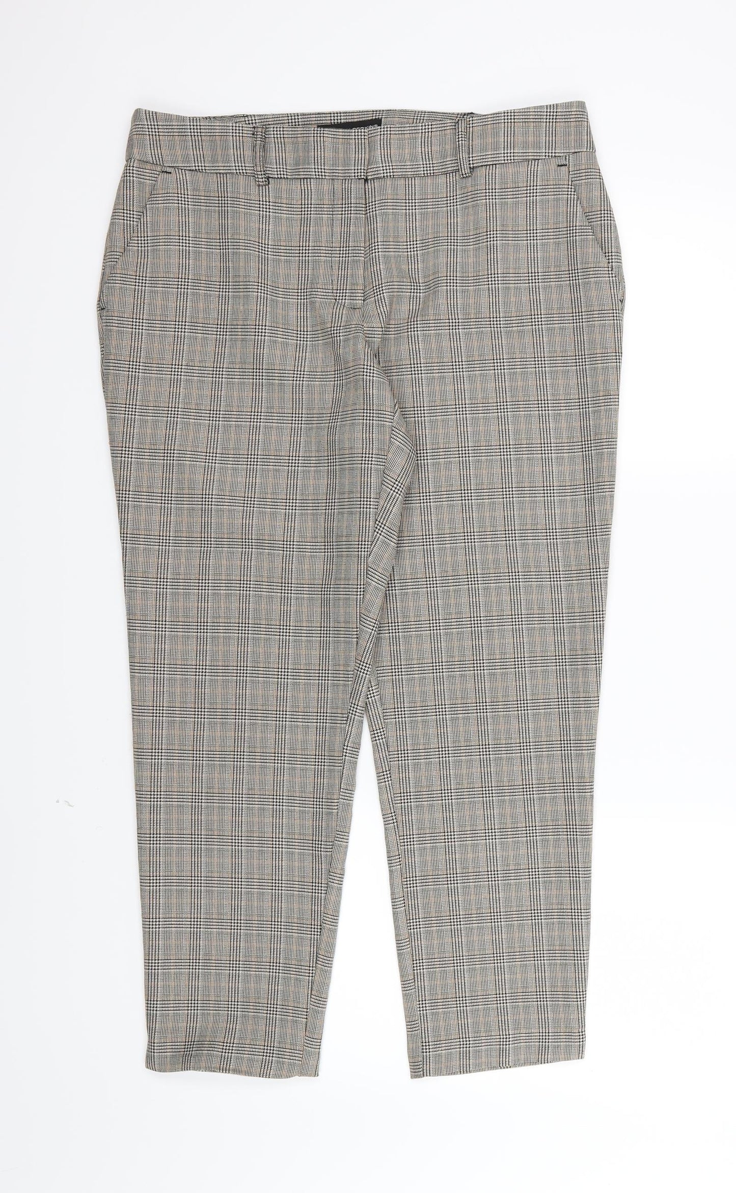 Dorothy Perkins Womens Multicoloured Striped Rayon Trousers  Size 12 L25 in