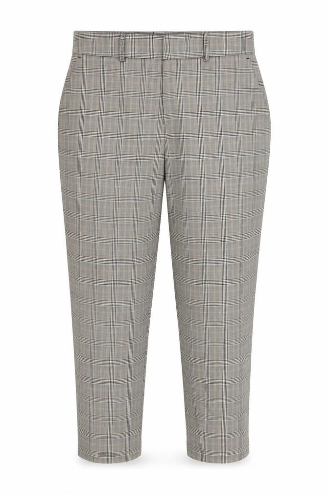 Front view of Dorothy Perkins women’s multicoloured striped rayon trousers, size UK 12, 25-inch leg