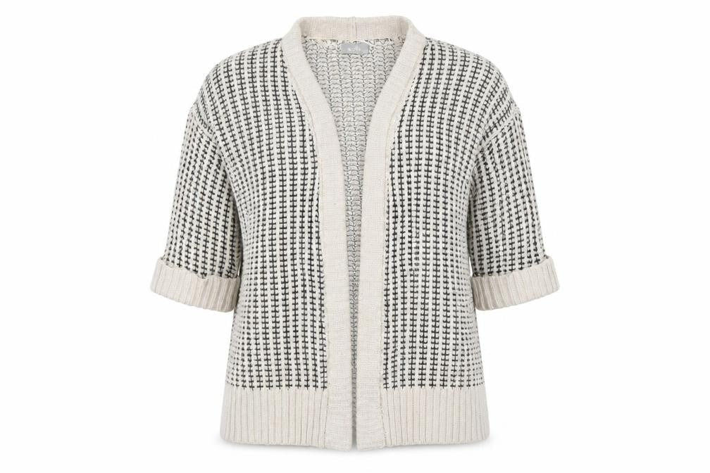 Front view of Wallis women’s ivory cardigan jumper, size M