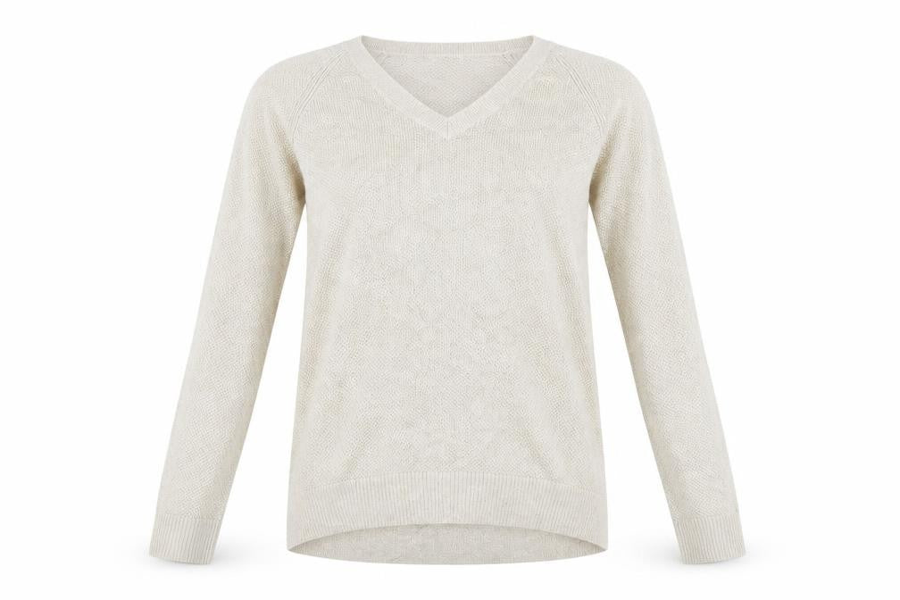 Front view of Gap women’s beige jumper, size S