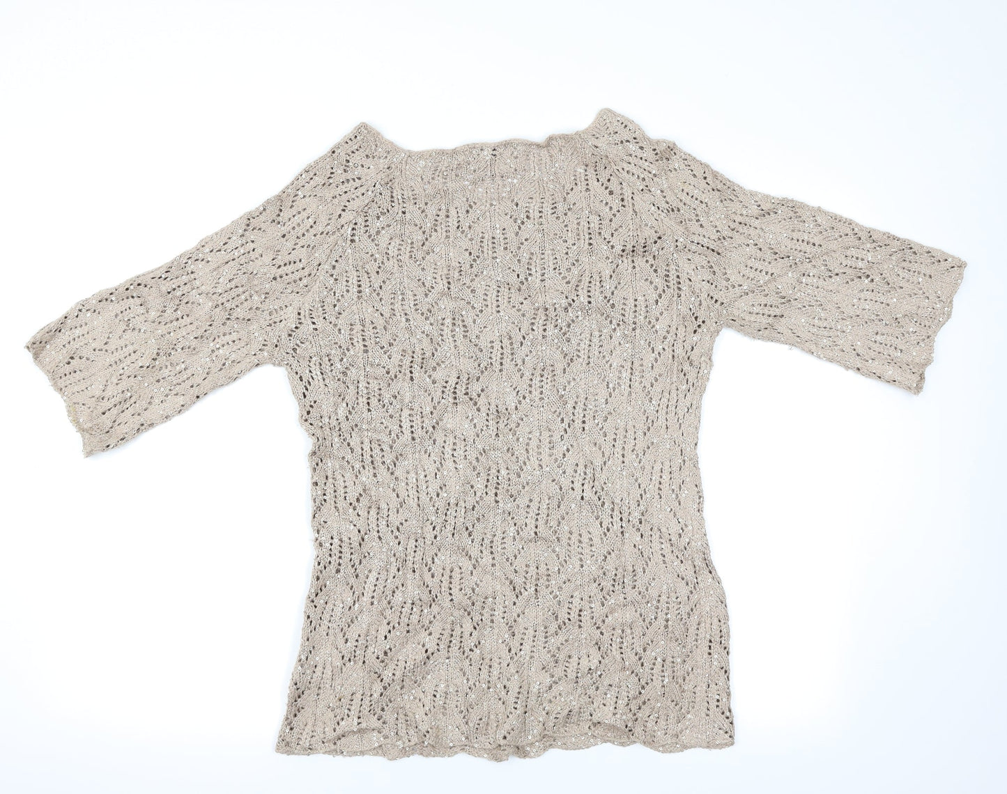 Nightingales Womens Gold   Pullover Jumper Size 14