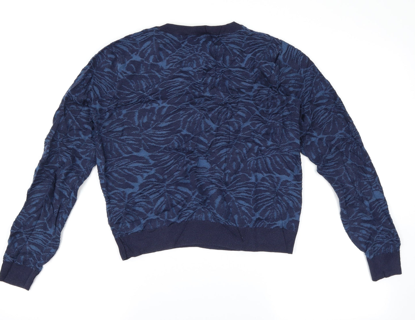 Zara Womens Blue Floral  Pullover Jumper Size M