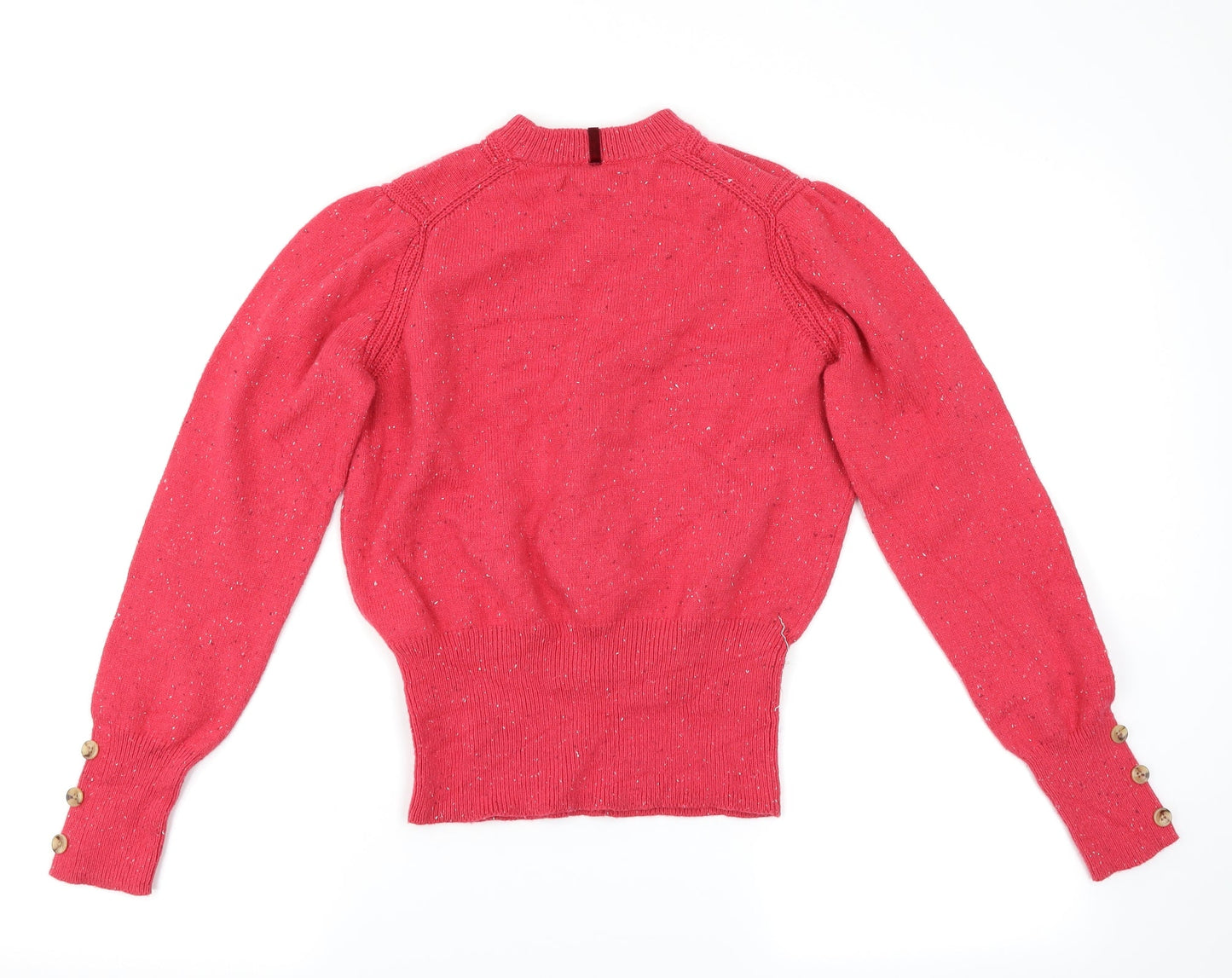 M&S Womens Pink Herringbone  Pullover Jumper Size 10