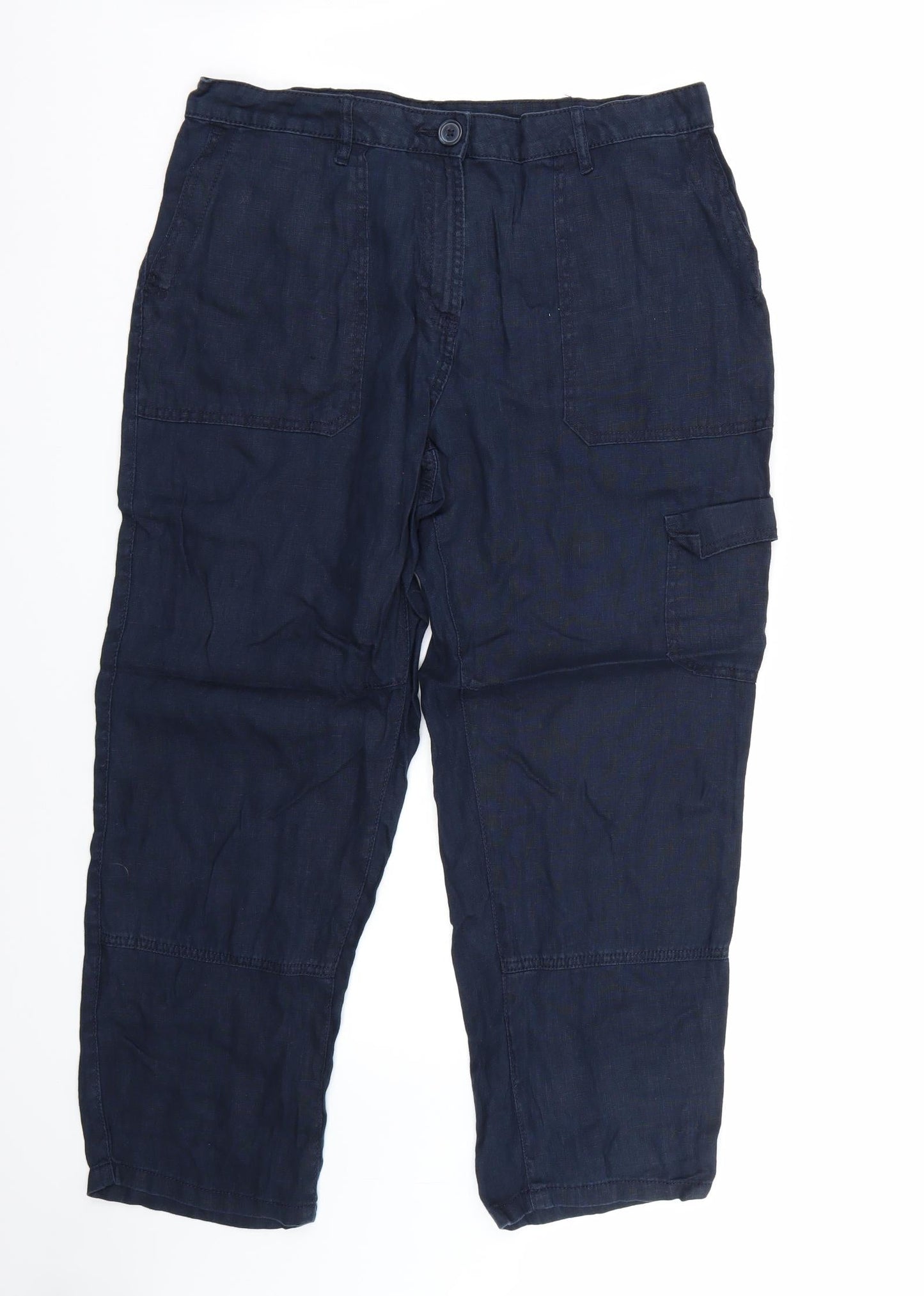 Marks and Spencer Womens Blue   Trousers  Size 14 L24 in