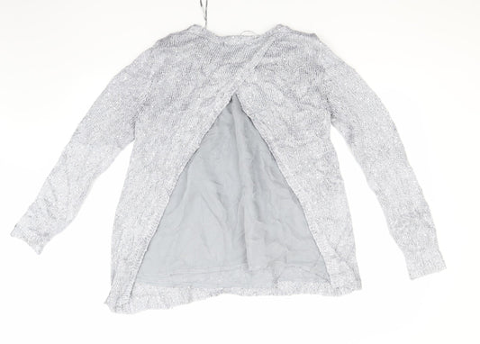 Jane Norman Womens Grey  Knit Pullover Jumper Size 14