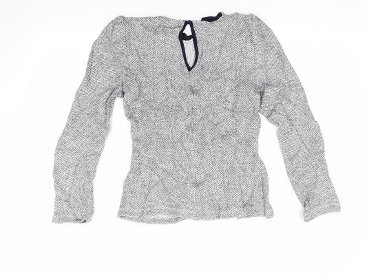 Zara Womens Silver  Knit Pullover Jumper Size XS