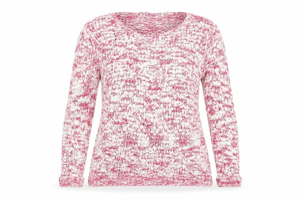 Front view of New Look women’s red knit jumper, size S