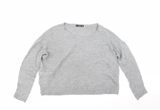 Mango Womens Grey  Knit Pullover Jumper Size M