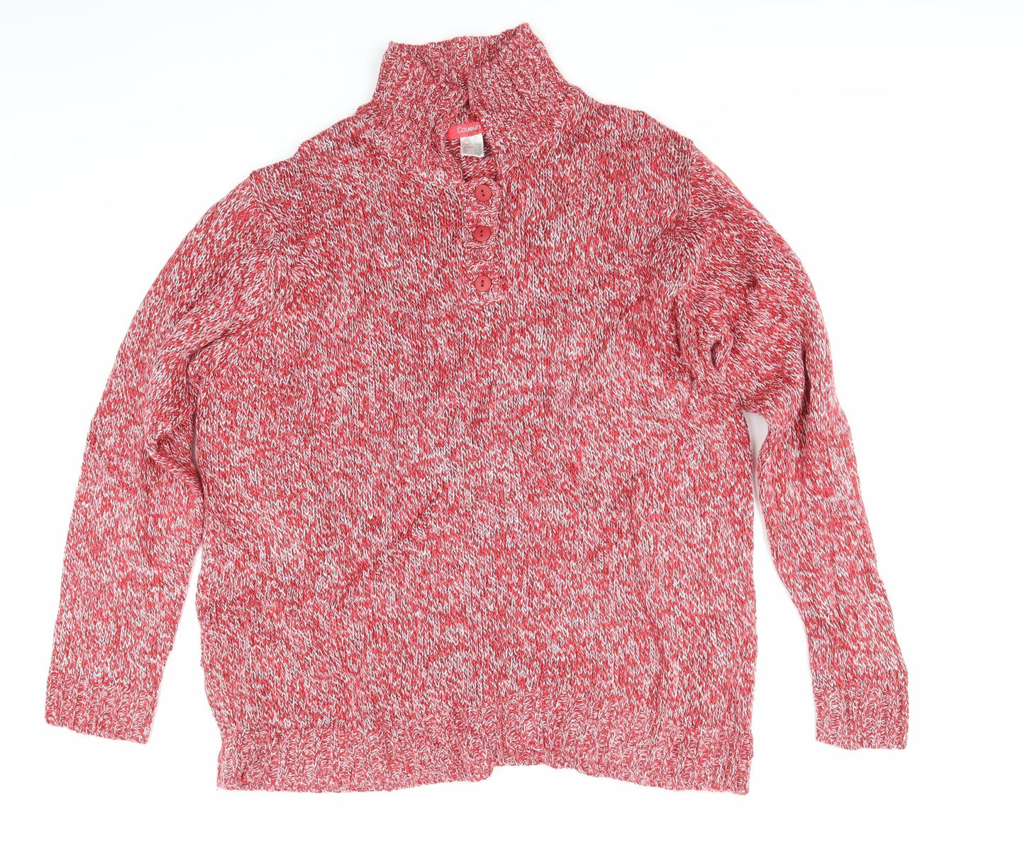 Couleurs Womens Red  Knit Pullover Jumper Size 16