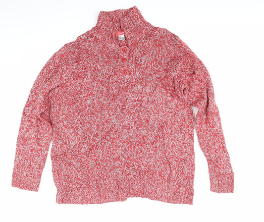 Couleurs Womens Red  Knit Pullover Jumper Size 16