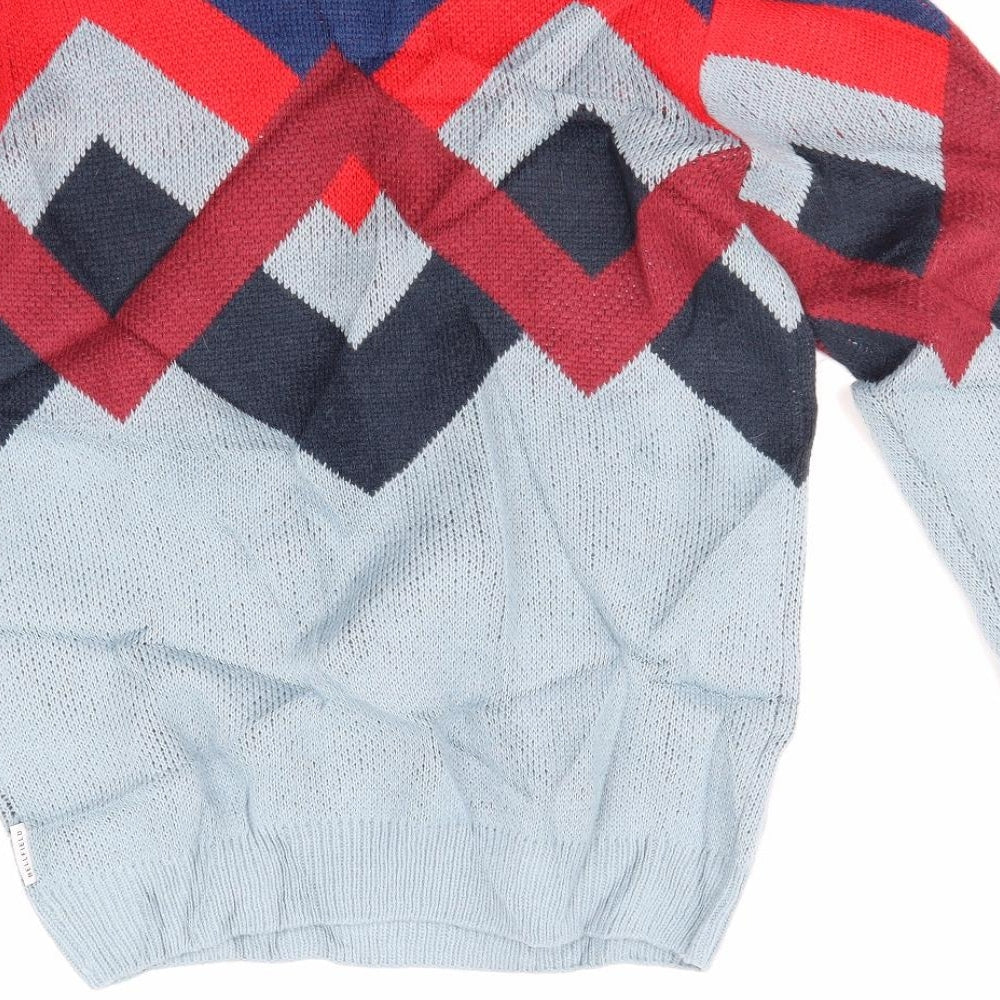 Bellfield Boys Blue Argyle/Diamond Rayon Pullover Jumper Size S