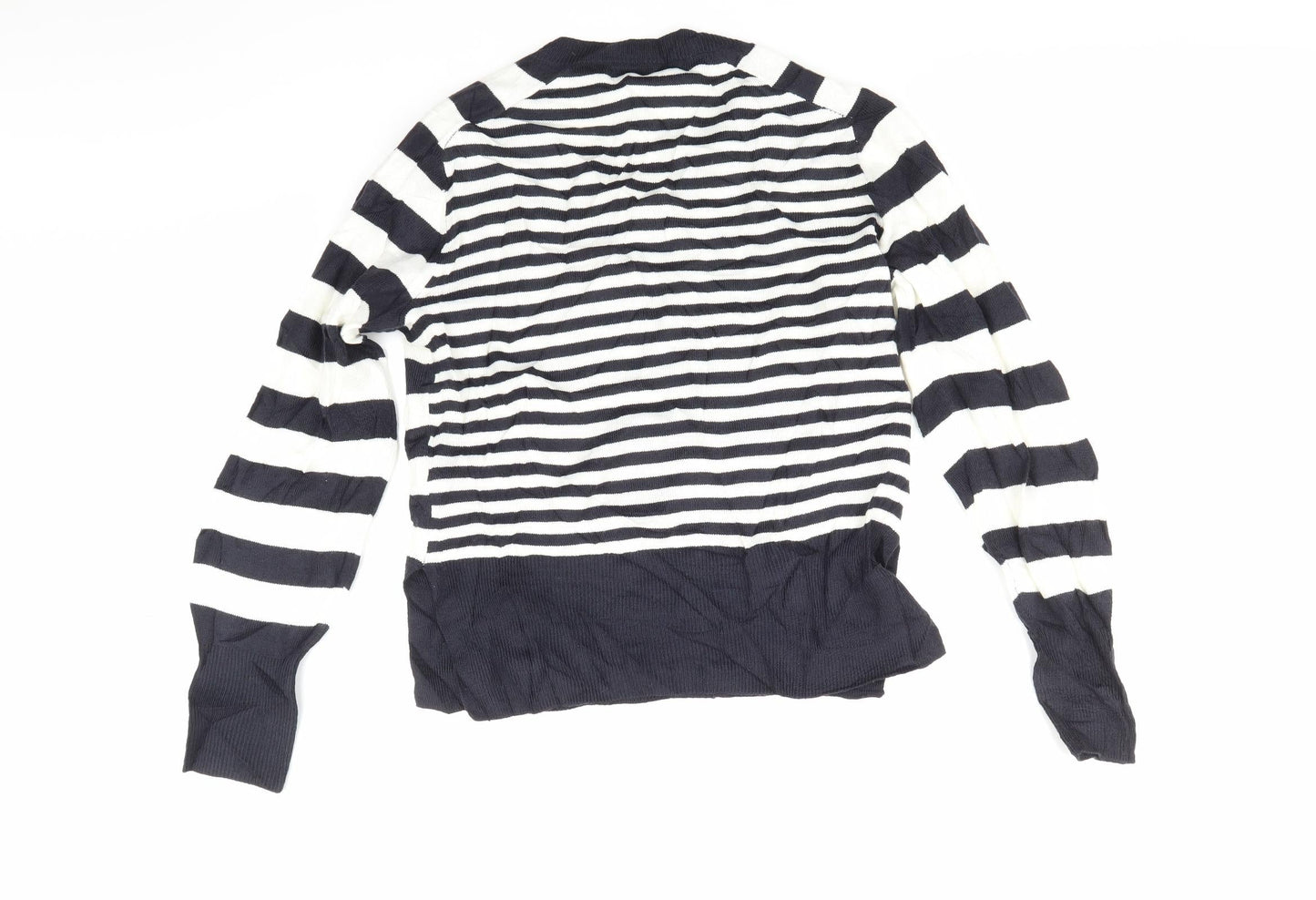 NEXT Womens White Striped  Pullover Jumper Size XS