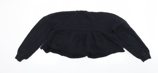 Zara Womens Black   Pullover Sweatshirt Size S