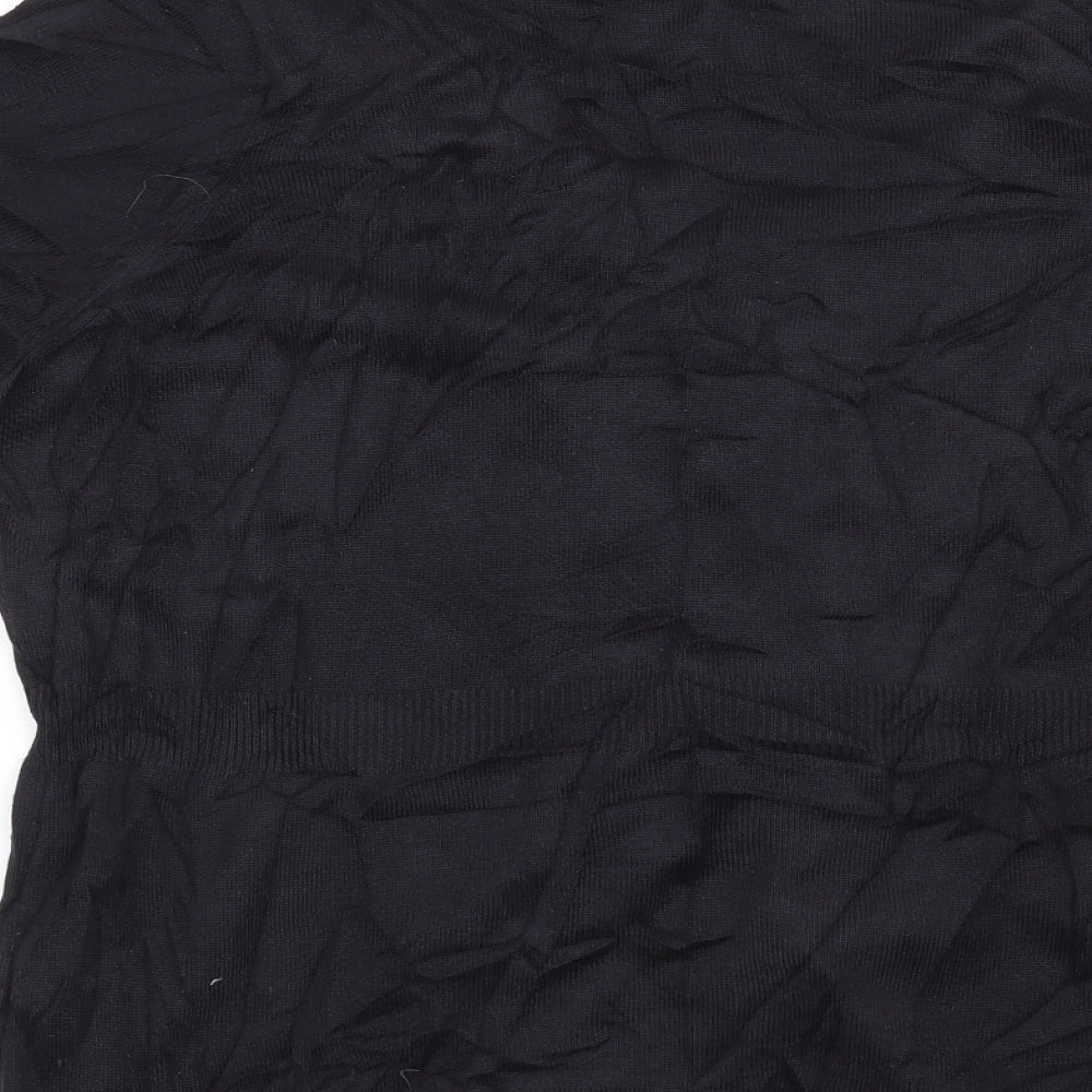 Per Una Womens Black Geometric  Pullover Jumper Size 16